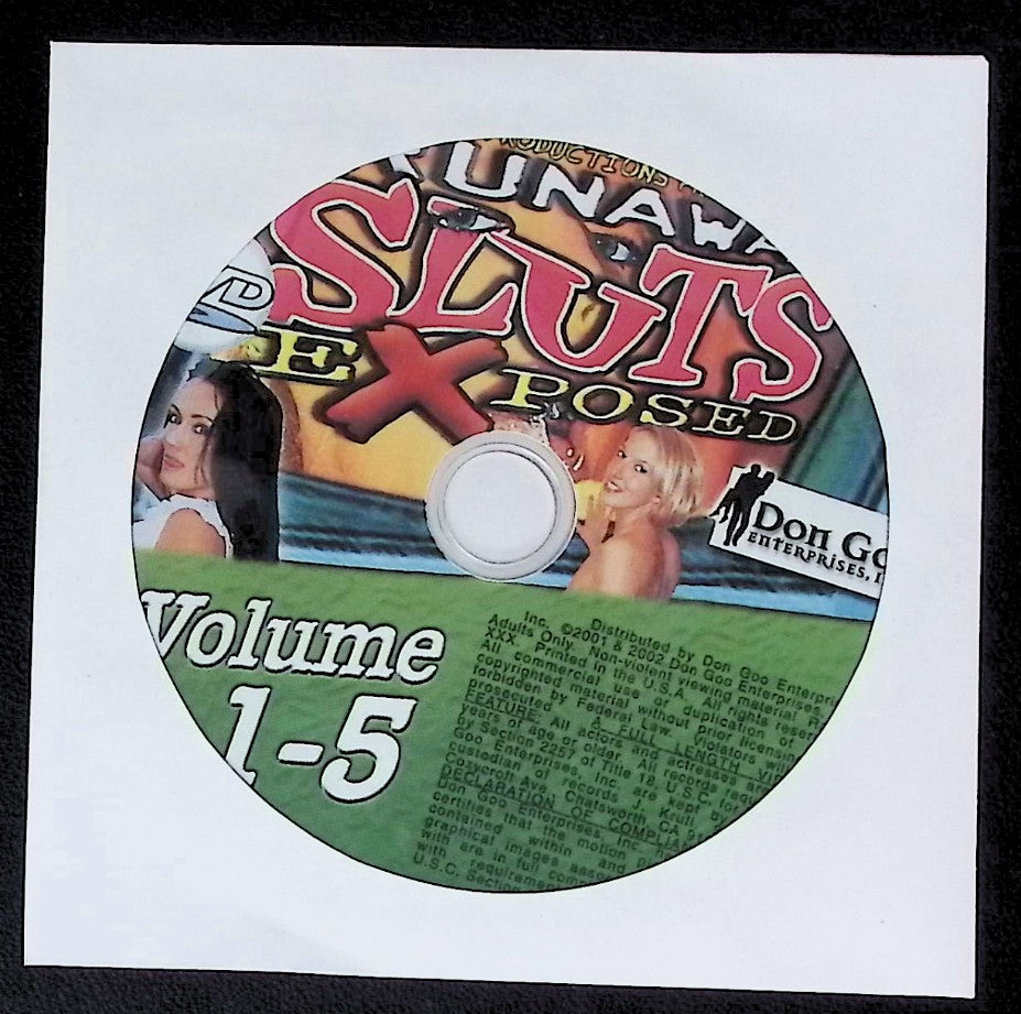 Runaway Sluts Exposed Volume 1-5 - Case/Cover Art Not Included - Adult DVD BS Productions Don Goo Enterprises - 081925AKDVD-A