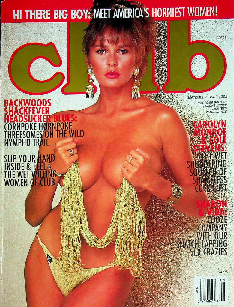 Club Magazine Carolyn Monroe & Cole Stevens September 1992 072524RP