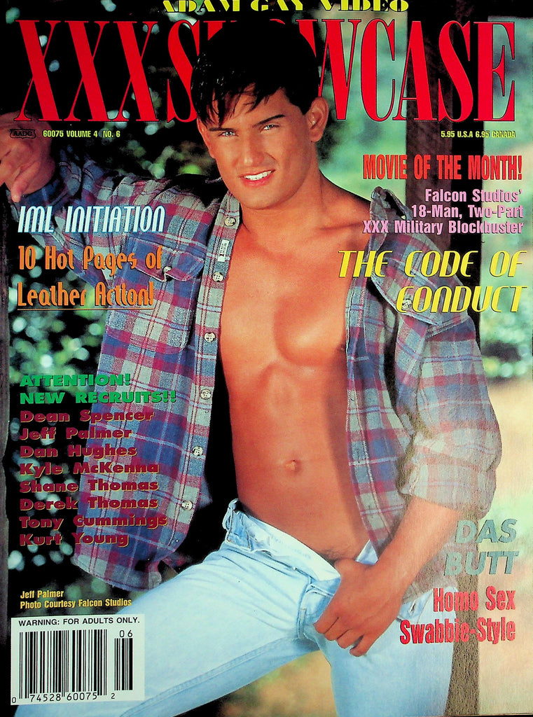 Adam Gay Video XXX Showcase Magazine  Cover Guy Jeff Palmer  vol.4 #6  December 1996     041526lmp