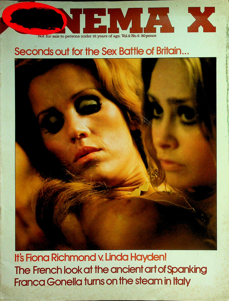 Cinema X Magazine  Seconds Out For The Sex Battle Of Britain / It's Fiona Richmond v. Linda Hayden  vol.8 #6 February 1977   041926lmp