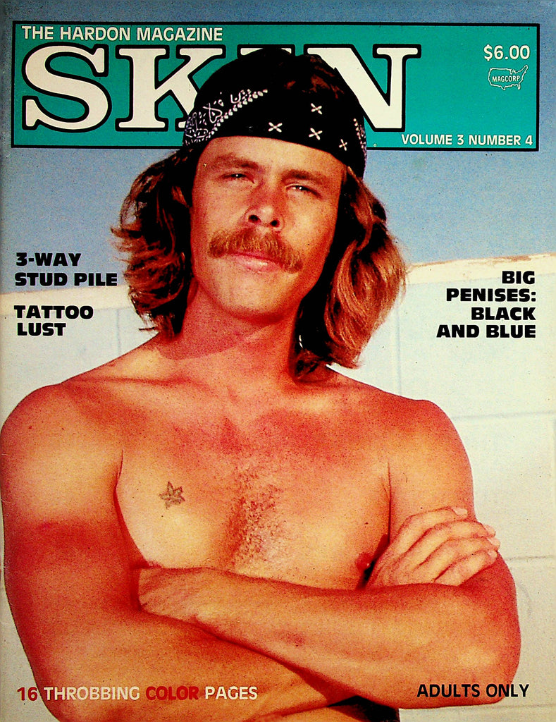 Skin Gay Magazine  3-Way Stud Pile / Tattoo Lust   vol.3 #4  1982   Magcorp     072823lm-p2