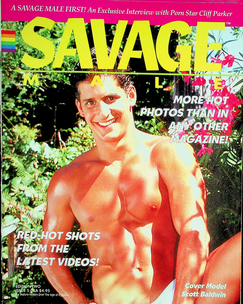 Savage Male Gay Magazine   Cover Guy Scott Baldwin  #2  1994  102726lmp-GSC