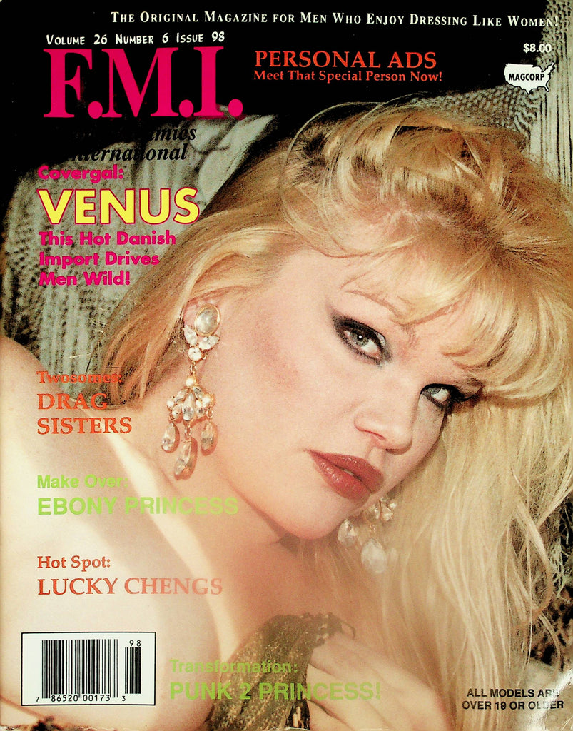 F.M.I. Female Mimics International Magazine  Covergal Venus  #98  1997 Magcorp   092025lm-p