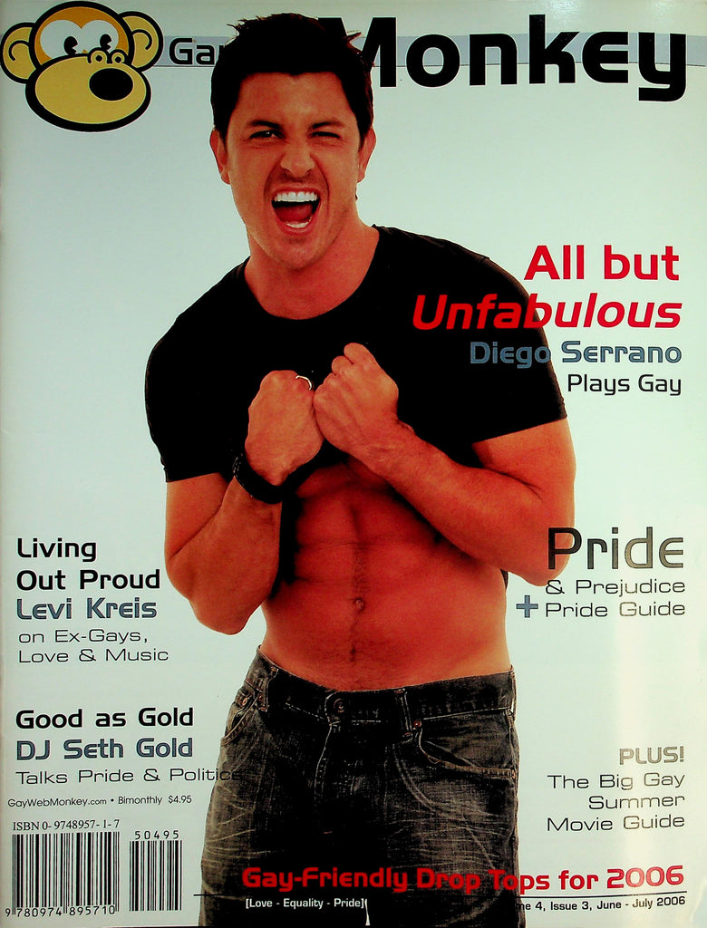 Gay Web Monkey Magazine  Coverguy Diego Serrano Plays Gay / Levi Kreis  vol.4 #3  July 2006    041926lmp