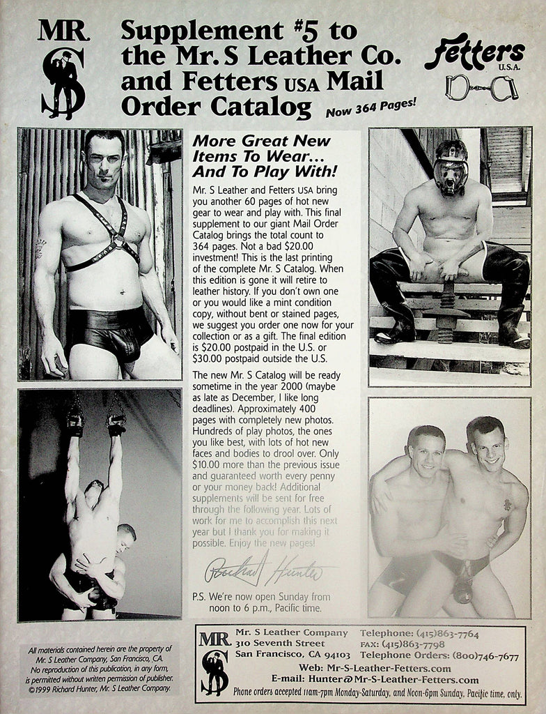 Mr. S Leather Co. and Fetters USA Mail Order Catalog  Supplement  #5    030525lm-p