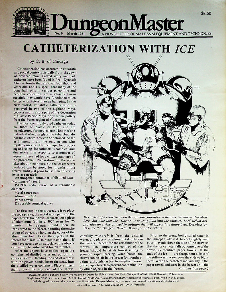 Dungeon Master A Newsletter Of Male S&M Equipment and Techniques  #9 March 1981      073023lm-p