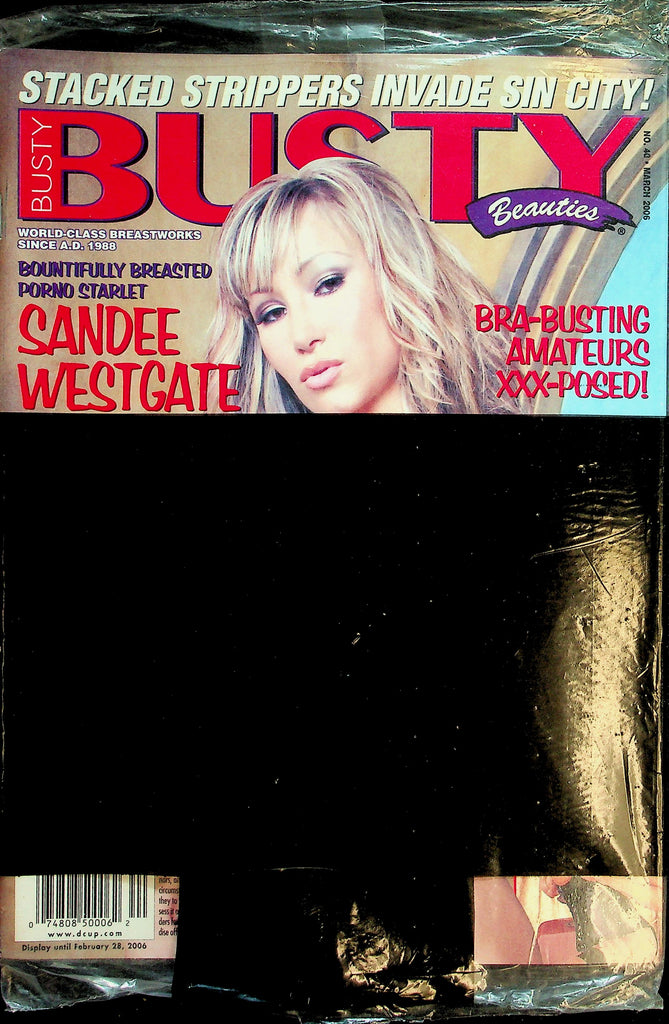 Busty Beauties Magazine   Covergirl Sandee Westgate  March 2006  new/sealed    051626lmp