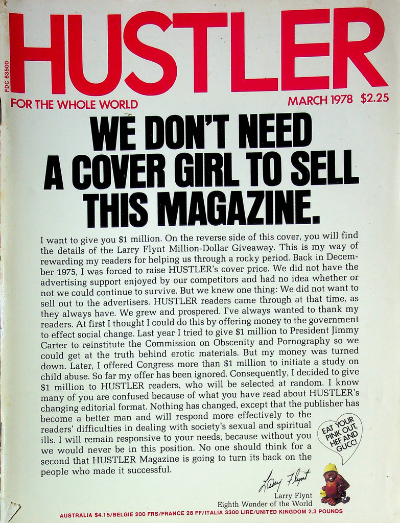 Hustler Magazine Profile Racehorse Haynes March 1978 032824RP