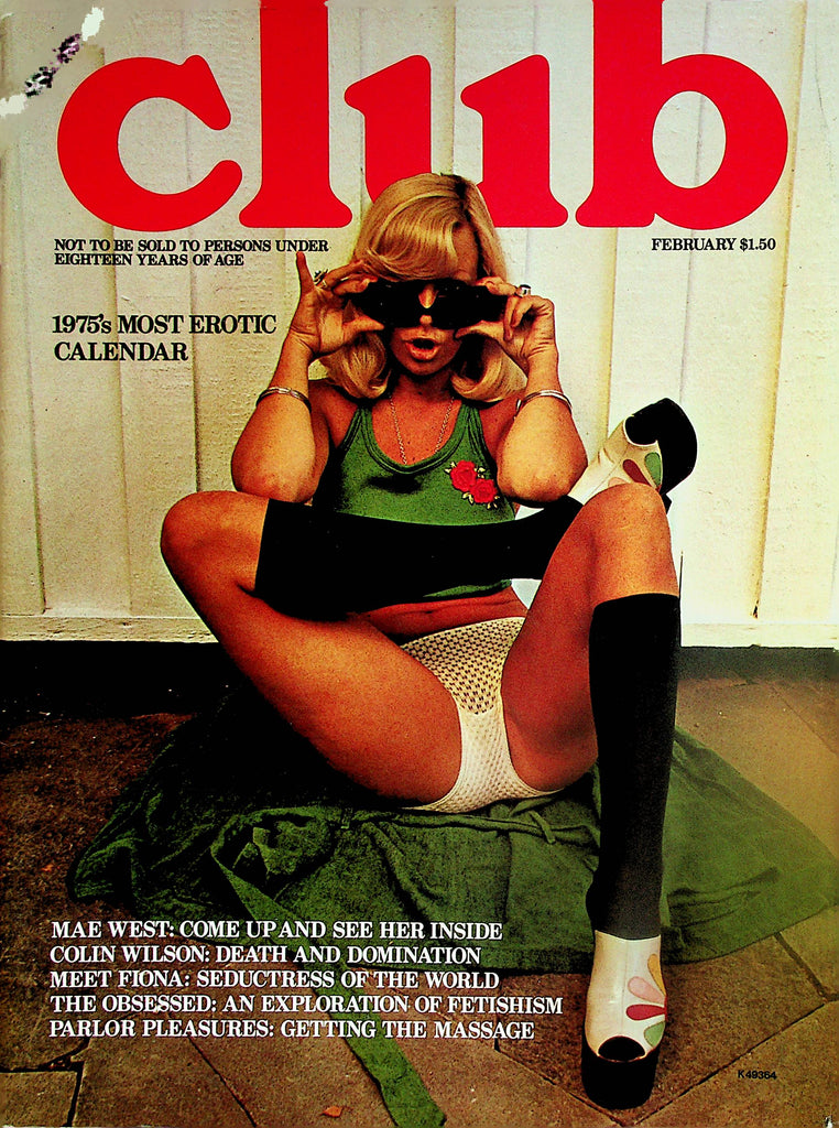 Club Magazine  Meet Fiona / Parlor Pleasures / w/ 1975's Most Erotic Calendar  February 1975   112123lm-p2