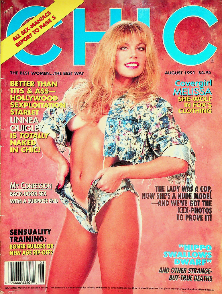 Chic Magazine   Covergirl Melissa / Linnea Quigley  August 1991    040626lmp