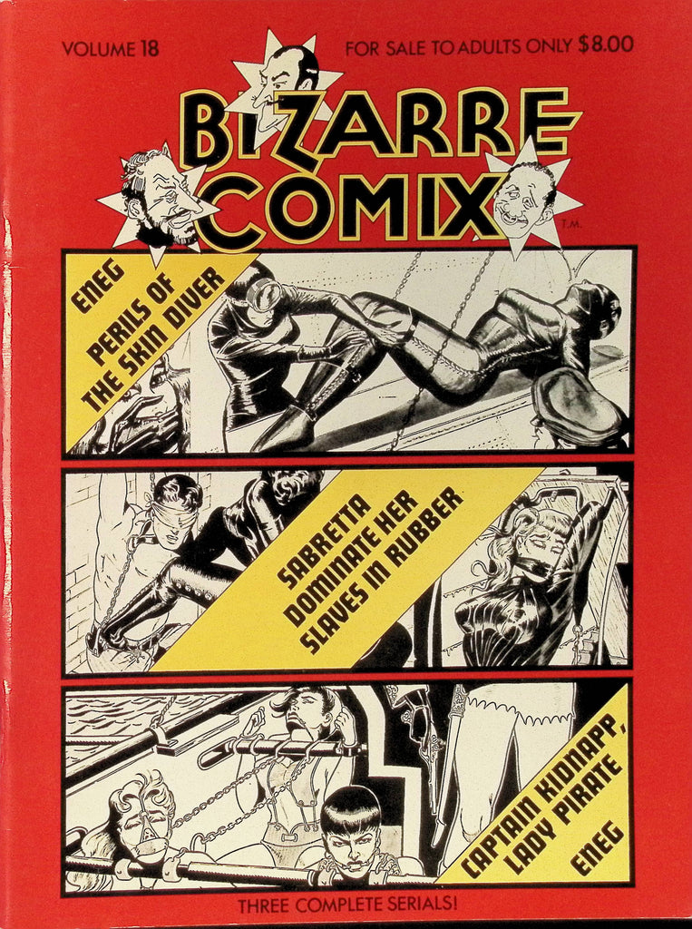 Bizarre Comix Vol 18 1983 Eneg Perils of the Skin Diver Sabretta Dominate her in Rubber Captain Kidnapp Lady Pirate Illustrated BDSM Bondage Comic Magazine 100225AMP