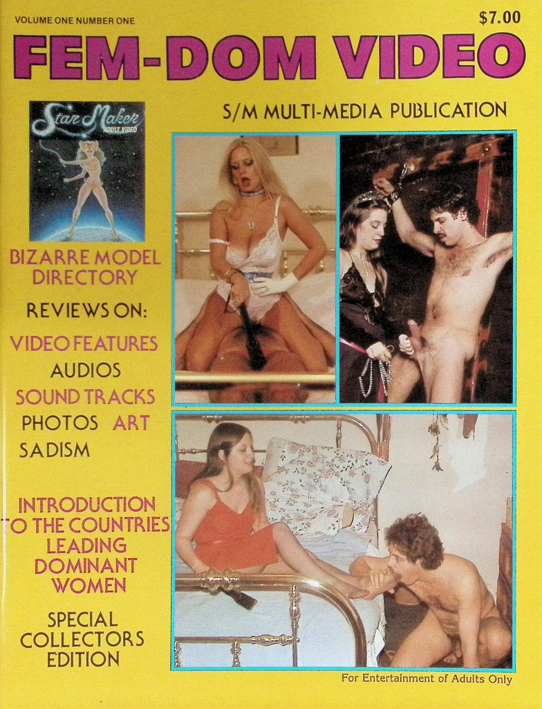 Fem-Dom Video Magazine Vol 1 #1 1980s Leading Dominant Women S&M Fettish   100926LLP