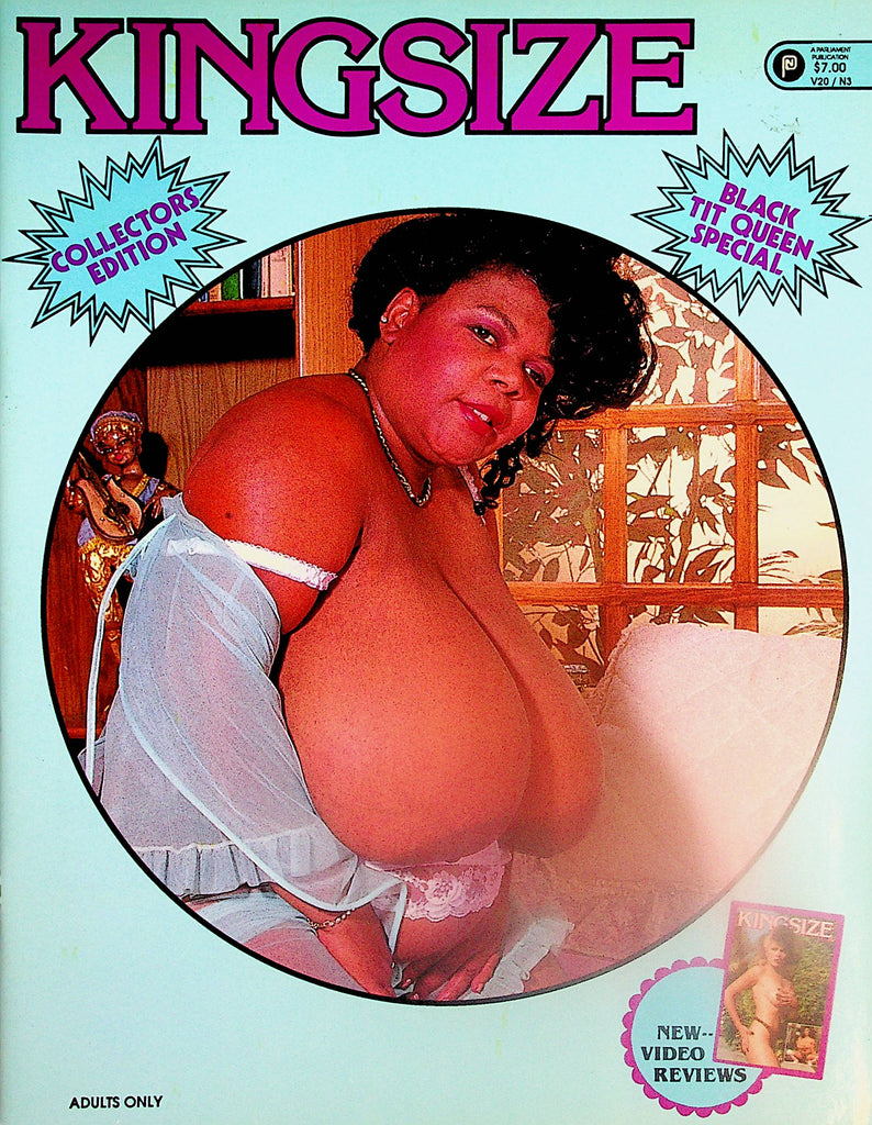 Kingsize Busty Magazine  Black Tit Queen Special  vol.20 #3  1990 Collector Edition - Parliament Publication    101124lm-p