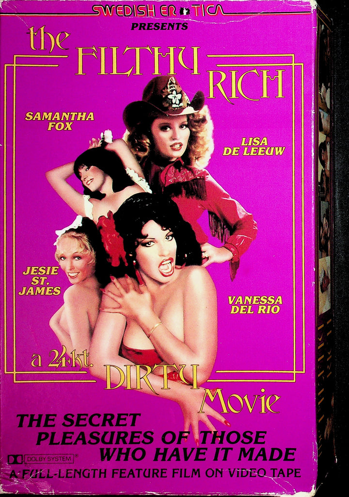 The Filthy Rich with Samantha Fox Vanessa Del Rio Lisa De Leeuw Adult VHS Swedish Erotica 062426NAVHS-5