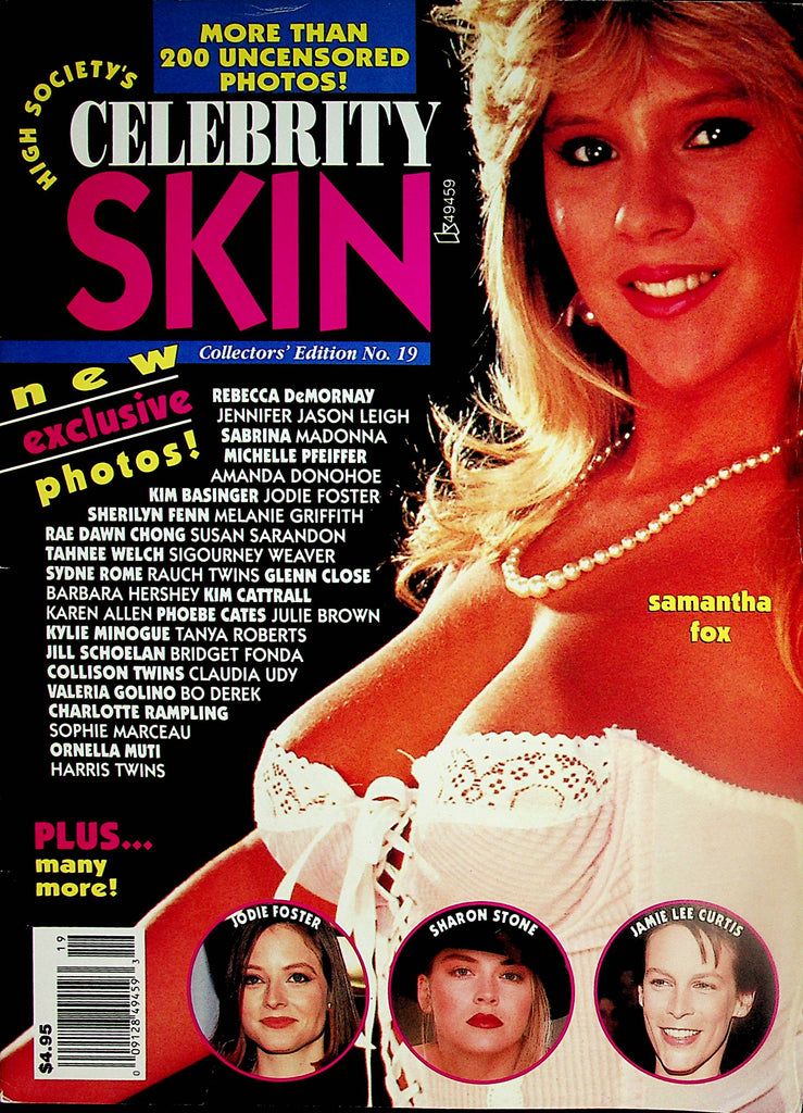 Celebrity Skin Magazine  Samantha Fox , Jodie Foster, Sharon Stone & More!  #19  1992     011124lm-p