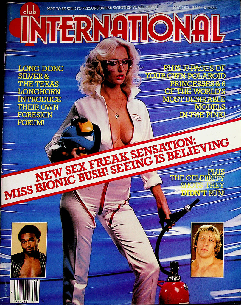 Club International Magazine Miss Bionic Bush / Long Dong Silver & Texas Longhorn  May 1980    051223lm-p