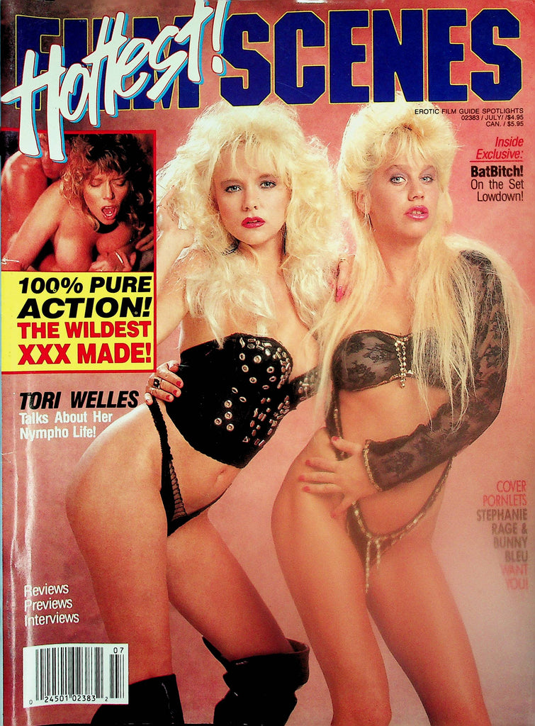 Hottest Film Scenes Magazine  Stephanie Rage & Bunny Bleu  July 1990    102125lm-p