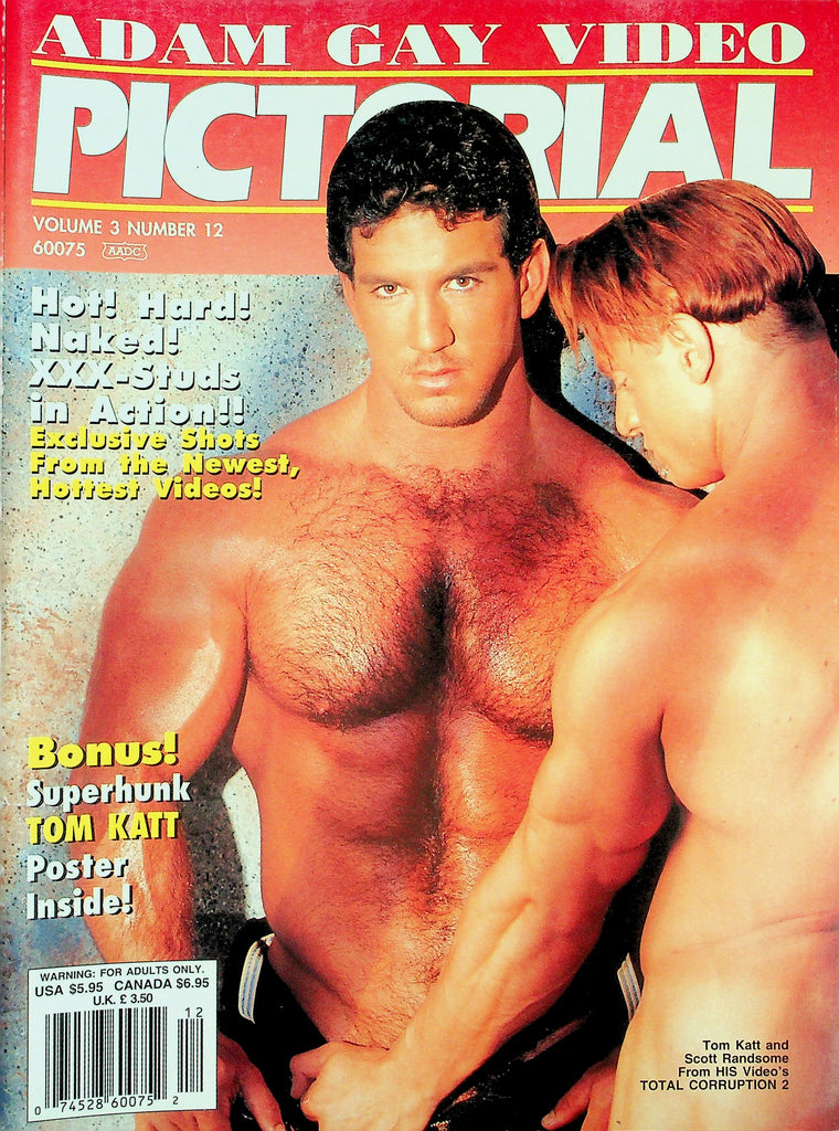 Adam Gay Video Pictorial Magazine   Tom Katt & Scott Randsome / with Poster  vol.3 #12  1996    122325lmp