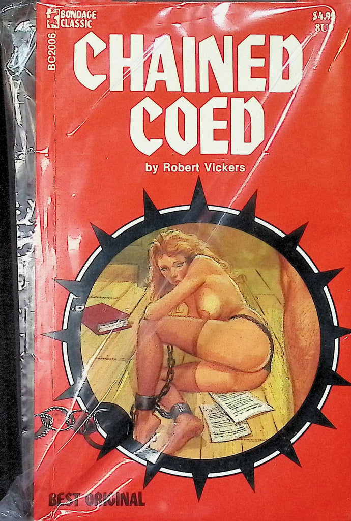 Chained Coed by Robert Vickers BC2006 1970s Best Original Greenleaf Bondage Classic BDSM Bondage Fetish Adult Paperback Novel -111424AMP