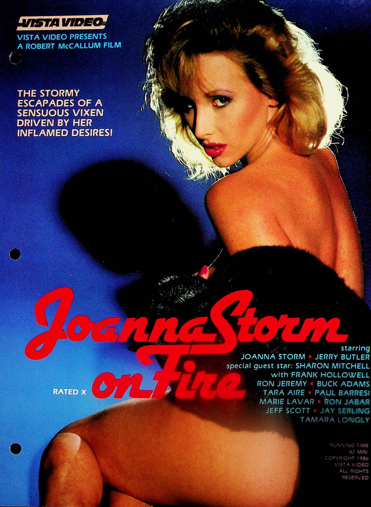 Joanna Storm On Fire Adult Slick  Jerry Butler, Sharon Mitchell 1986    by Vista Video   062425lm-p