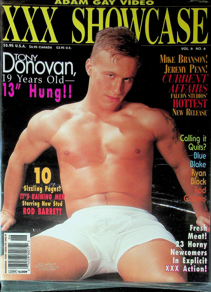 Adam Gay Video XXX Showcase Magazine  Cover Guy Rod Barrett   Vol.6 No.6  December 1998