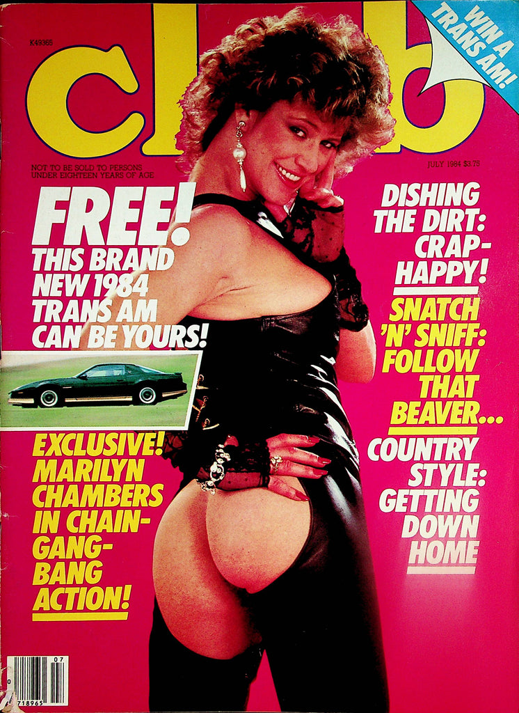 Club Magazine  Marilyn Chambers In Gang Bang Action!  July 1984  Paul Raymond   121123lm-p