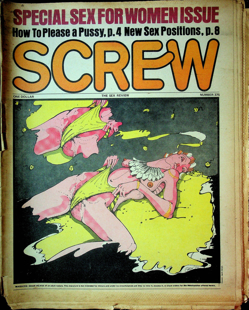 Screw Men's Newspaper Special Sex For Women Issue No.375 May 10 1976 061124OSRP