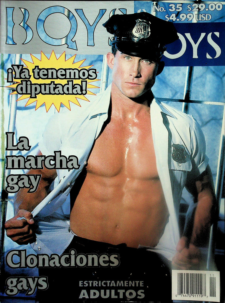 Boys & Toys 18+ Gay Spanish International Magazine  Cover Guy Billy #35  1990's    122125lmp