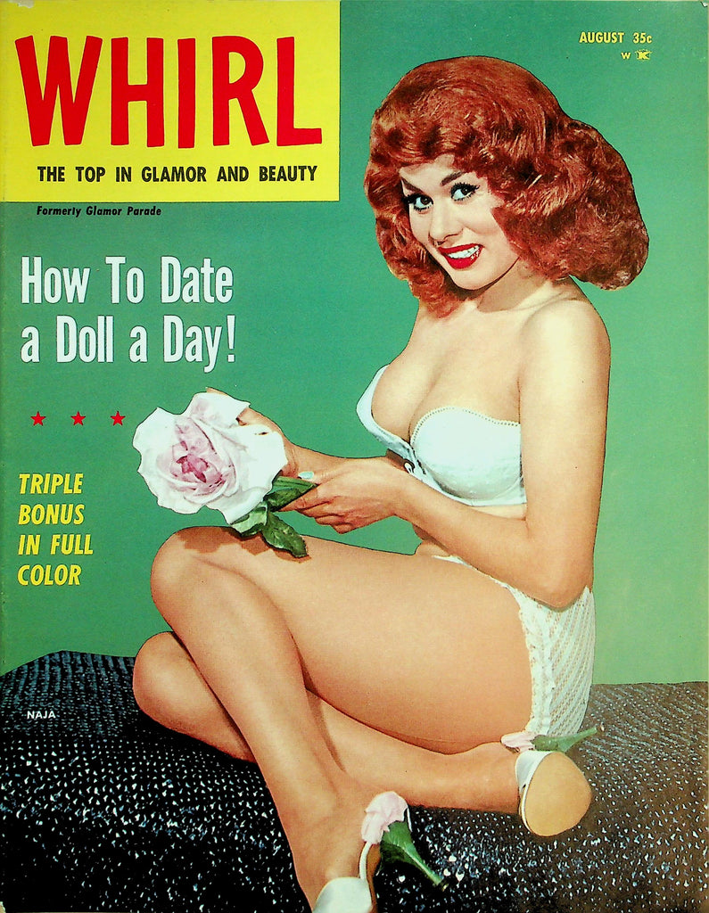 Whirl Magazine  Covergirl Naja / How To Date A Doll A Day!  August 1959     032326lmp