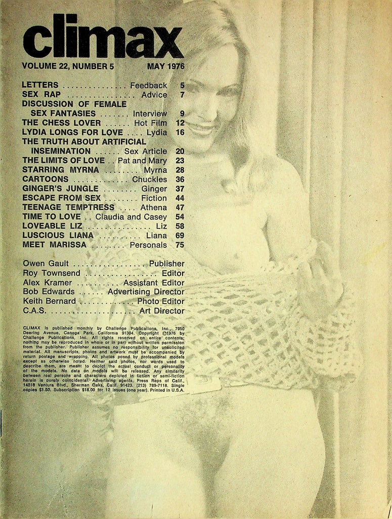 Climax Magazine Ft. Lydia & Myrna May 1976 041425RP