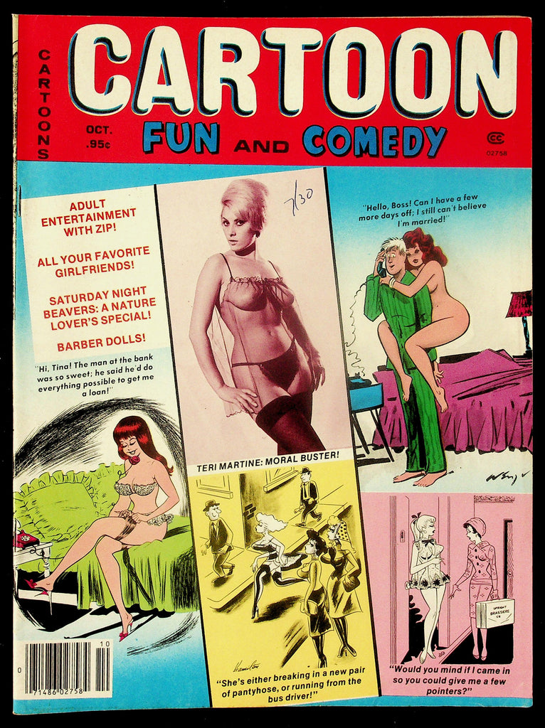 Cartoon Fun & Comedy October 1960s/1970s Adult Magazine Terry Martine Covergirl 081726hrp-52