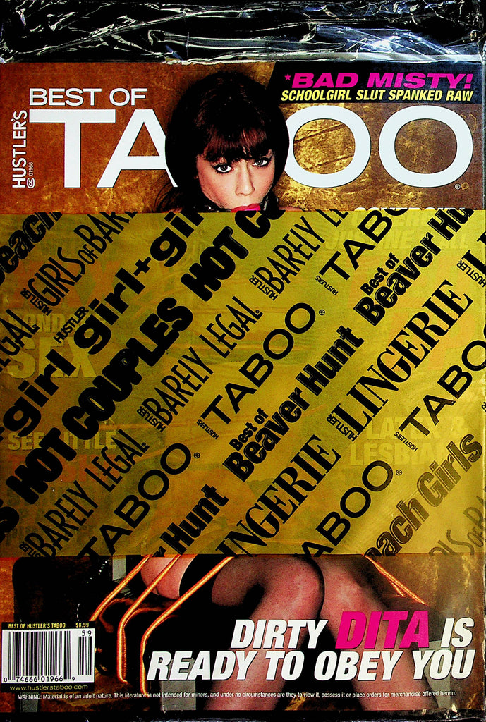 Hustler's Best Of Taboo Magazine  Dirty Dita Is Ready To Obey You  1990's  new/sealed   113024lm-p