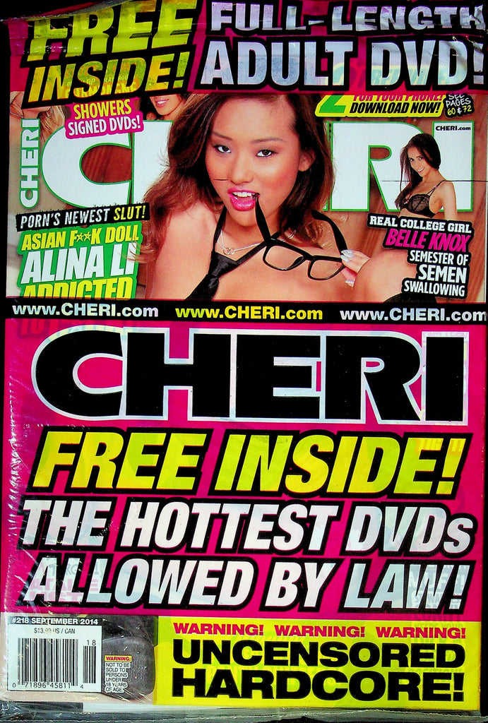 Cheri Magazine Alina Li & Belle Knox September 2014 no.218 SEALED W/DVD 121724RP