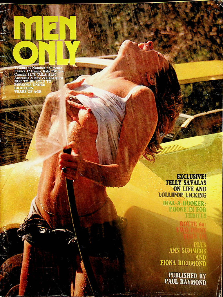 Men Only Magazine  Men Only Girl Anna Parlane Centerfold / Telly Savalas Interview  vol.40 #7 1975  Paul Raymond   012825lm-p