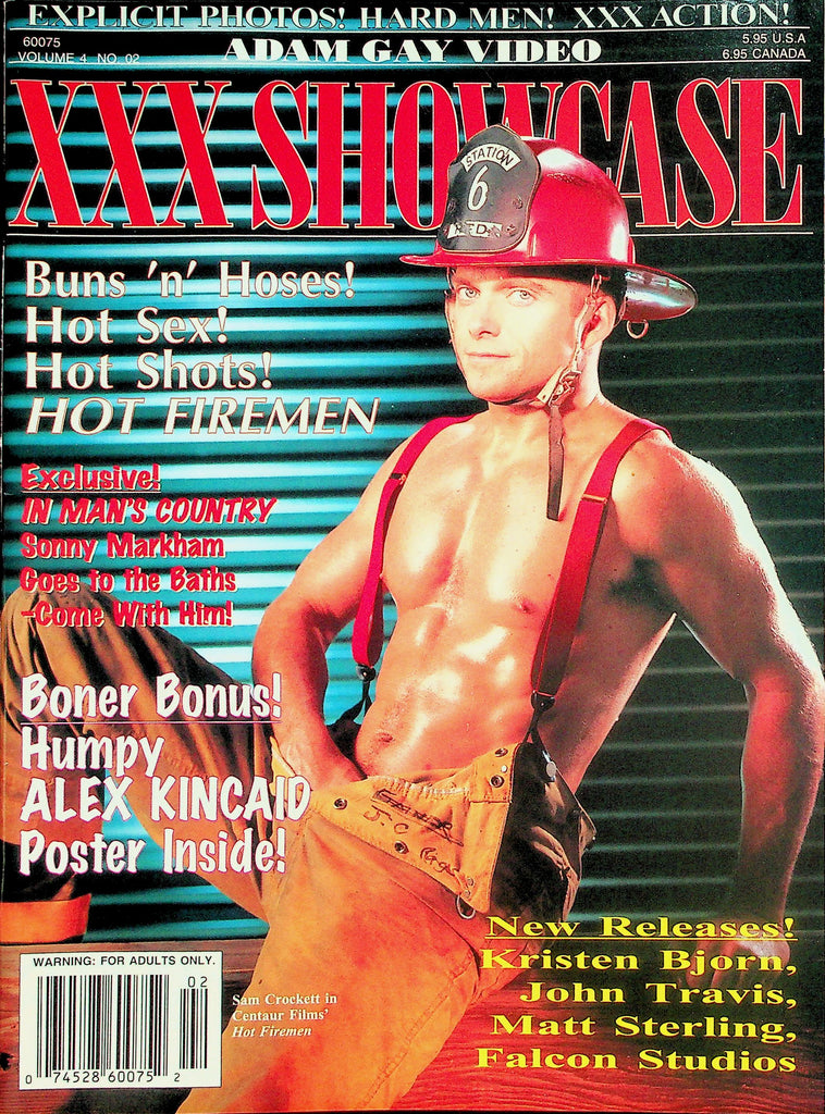Adam Gay Video XXX Showcase Gay Magazine  Hot Firemen Starring Sam Crockett   vol.4 #2  August 1996  041726lmp