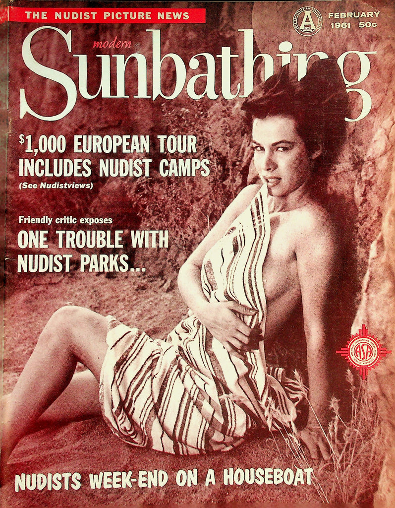 Modern Sunbathing Nudist Magazine   Nudists Week-End On A Houseboat  February 1961  072326lmp-GSC