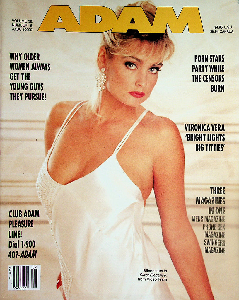 Adam Magazine Covergirl Silver / Veronica Vera vol.36 #6 1992 012224lm-p2