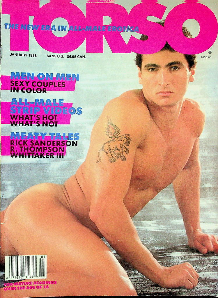 Torso Gay Magazine  Rick Sanderson / R. Thompson  January 1988     122625lmp