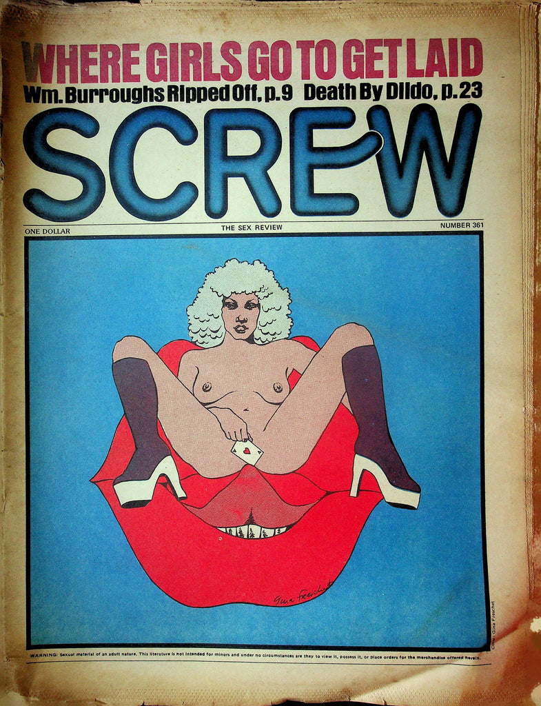 Screw Men's Newspaper Wm. Burroughs Ripped Off No.361 February 2 1976 061124OSRP