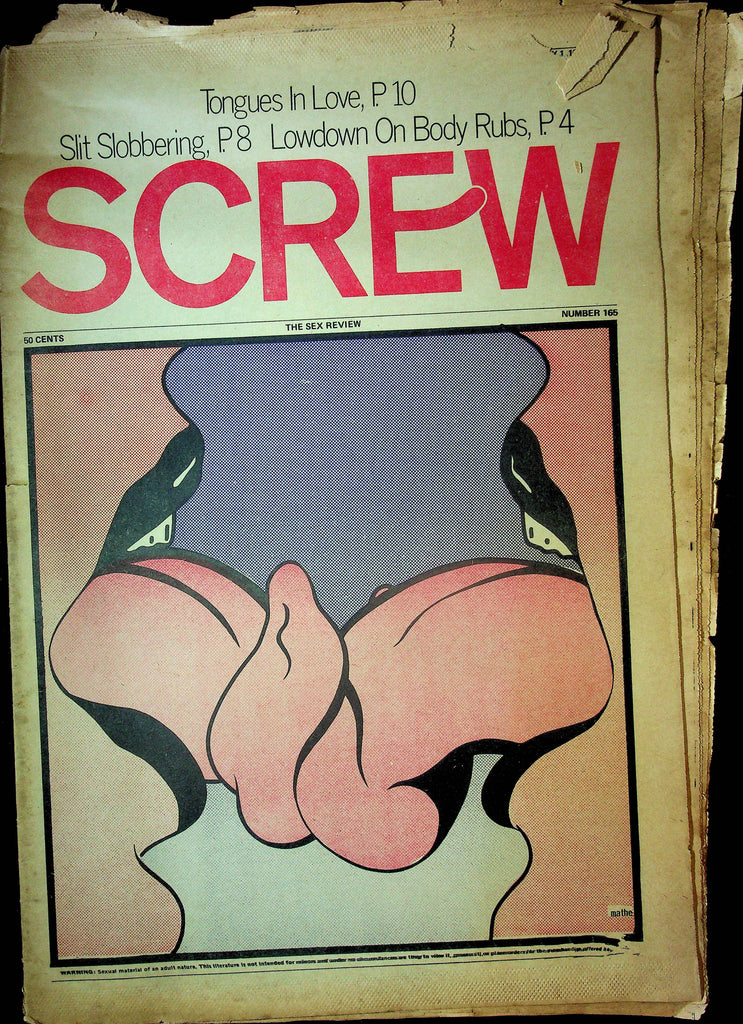Screw Men's Newspaper Tongues In Love No.165 May 1 1972 061224OSRP