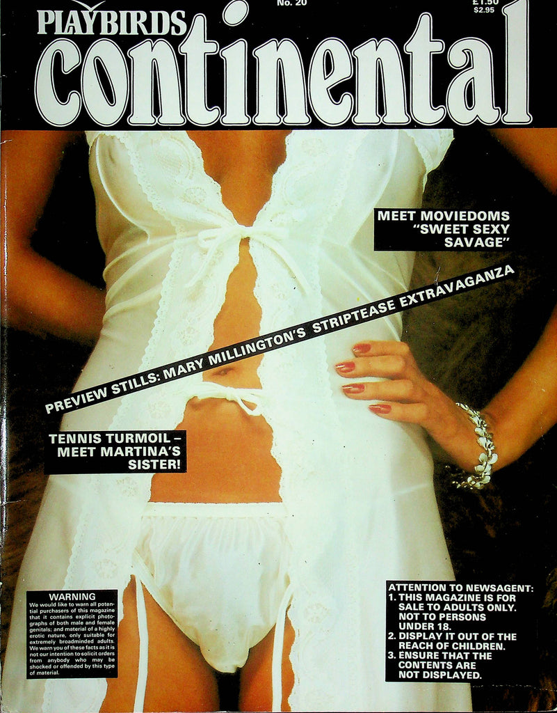 Playbirds Continental Men's Magazine Mary Millington No.20 1980-90s 081524RP