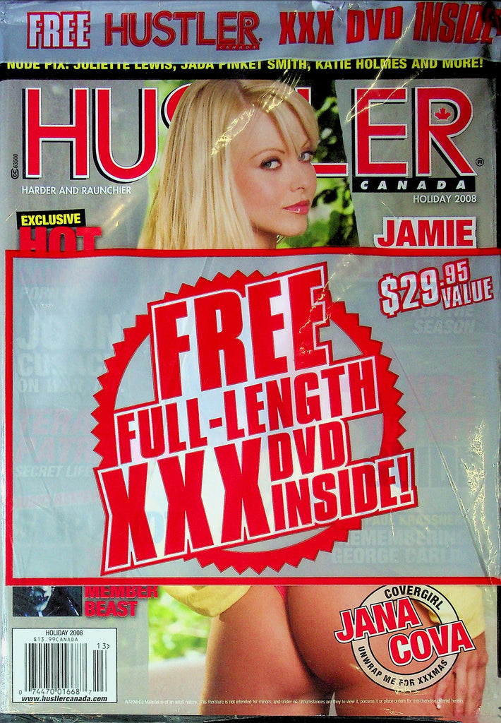 Hustler Magazine Ft. Jamie Kennedy & John Cusack Holiday 2008 Sealed W/DVD 091625RP-