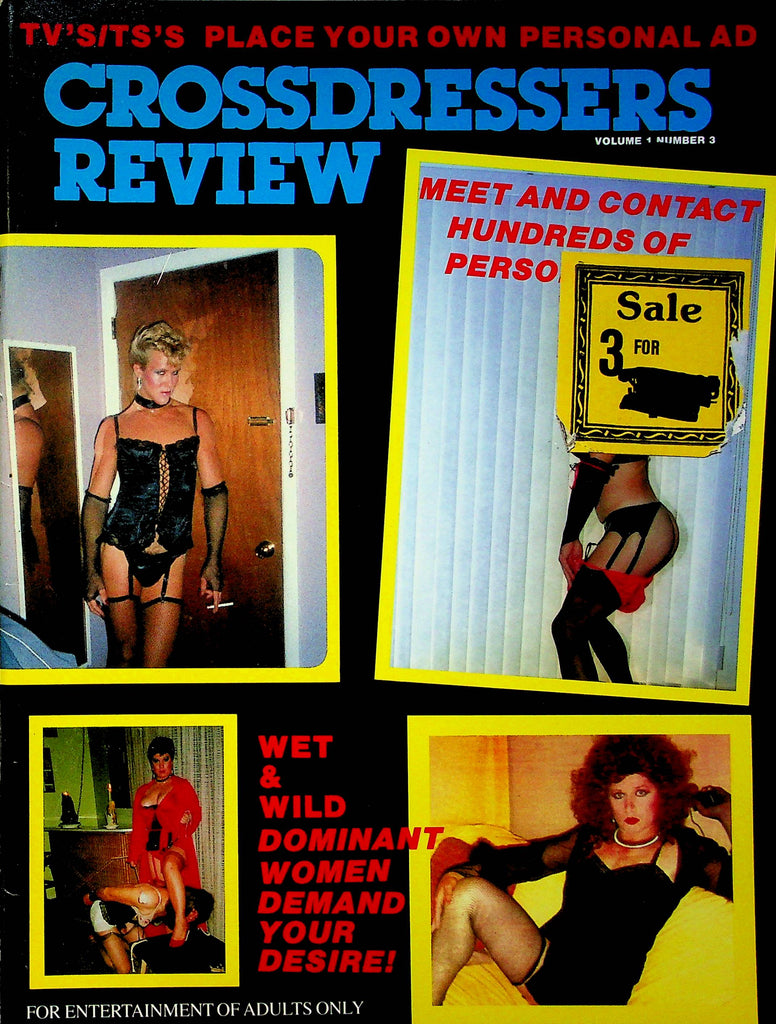 Crossdressers Review Tranny Magazine Wet & Wild Dominant Women Vol.1 No.3 1989 012224RP