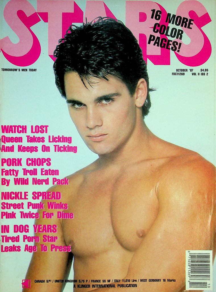 Stars Gay Magazine  Cover Hunk David Burrill   October 1987    061326lmp-GSC