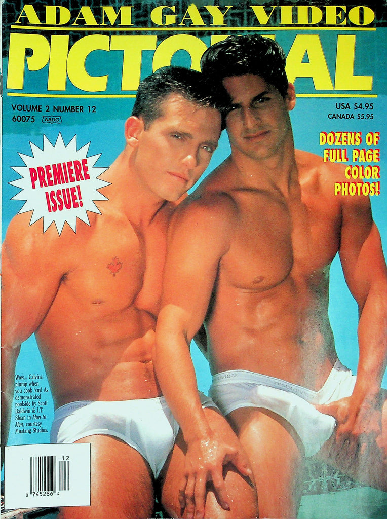 Adam Gay Video Pictorial Magazine  Premiere Issue!  Scott Baldwin & J.T. Sloan  vol.2 #12 1995      122325lmp