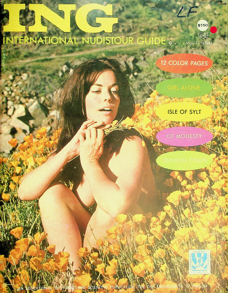 ING International Nudistour Guide Magazine   Girl Alone, Isle Of Sylt ,Of Modesty vol.1 #8 1960's      070626lmp-GSC