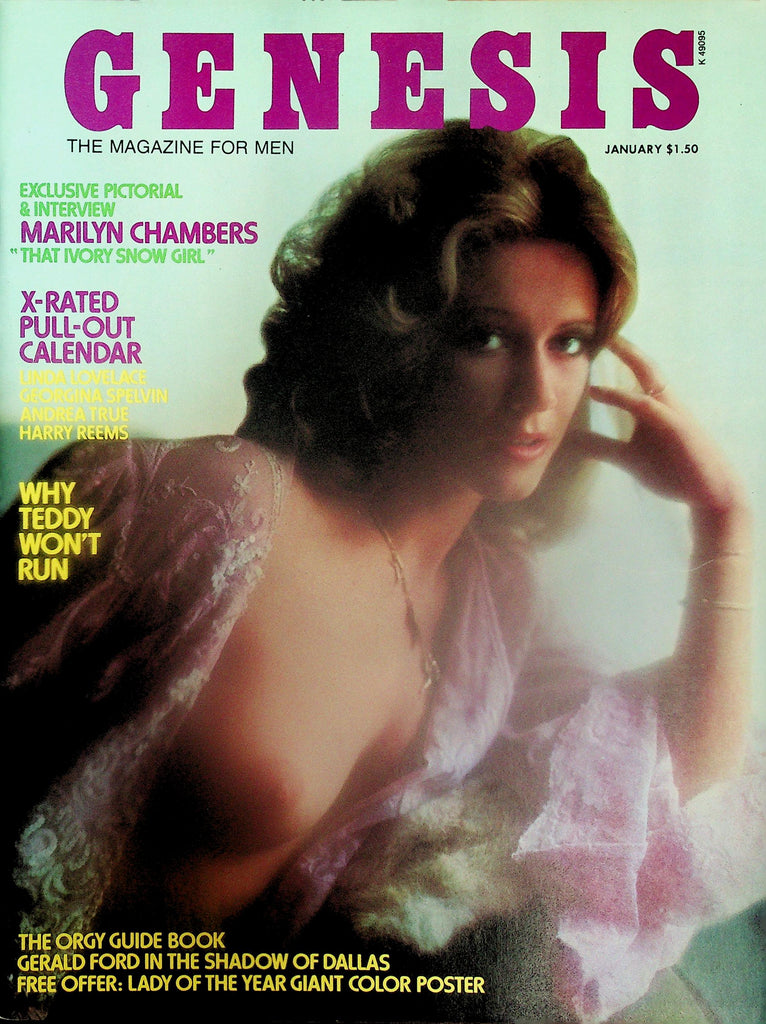 Genesis Magazine   Exclusive Pictorial & Interview Marilyn Chambers /  with Calendar  January 1975  113025lmp