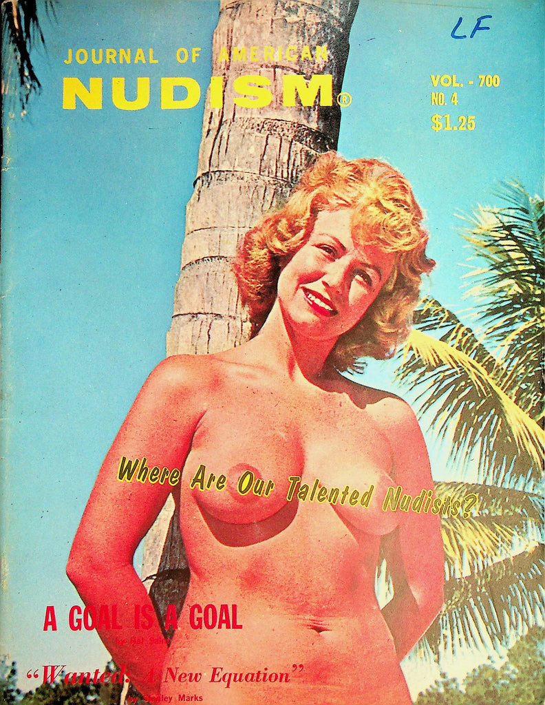 Journal Of American Nudism Magazine  Where Are Our Talented Nudists?  vol.700 #4  1960's   070726lmp-GSC