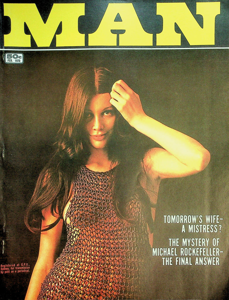 Man Magazine  Tomorrow's Wife - A Mistress? / Girl Of The Month Hazel  February 1970    011926lmp