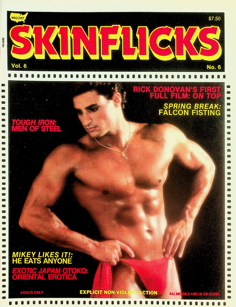 Skinflicks Gay Magazine  Rick Donovan's First Full Film: On Top  #6  1986     Magcorp  041726lmp
